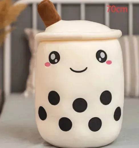 Cute Fruit Drink Plush Stuffed Soft Strawberry Milk Tea Plush Boba Tea Cup Toy Bubble Tea Pillow Cushion Kids Gift - EX-STOCK Canada