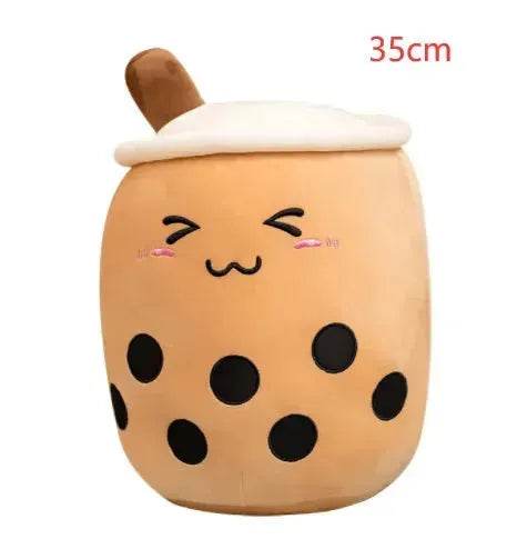 Cute Fruit Drink Plush Stuffed Soft Strawberry Milk Tea Plush Boba Tea Cup Toy Bubble Tea Pillow Cushion Kids Gift - EX-STOCK Canada