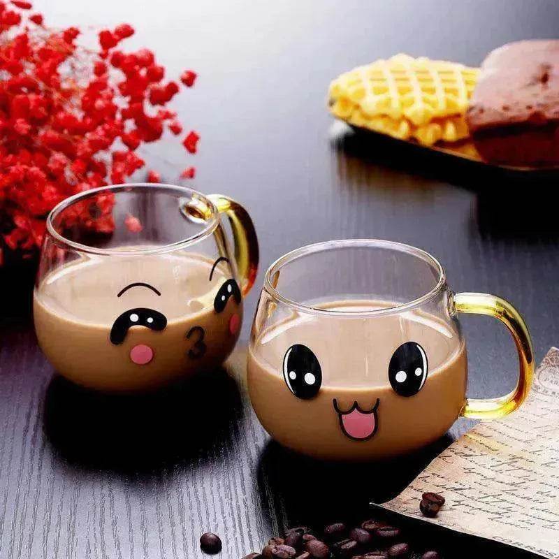 Cute Glass Expression Coffee Cup Mug - EX-STOCK Canada