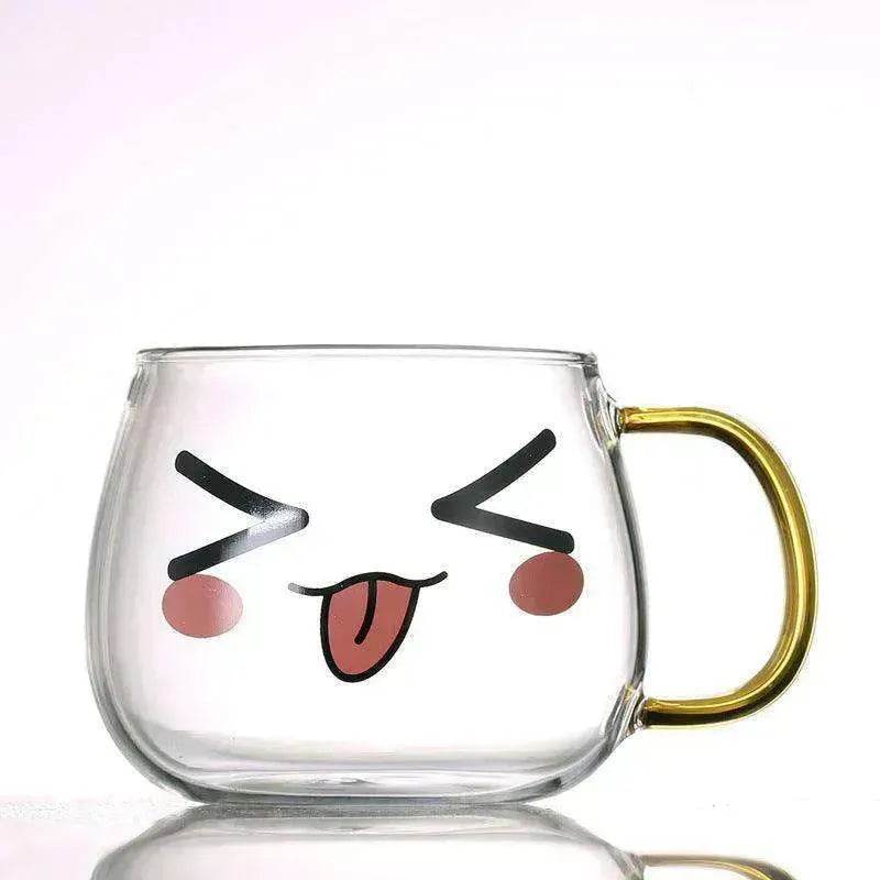 Cute Glass Expression Coffee Cup Mug - EX-STOCK Canada