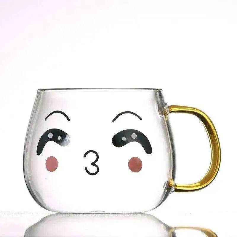 Cute Glass Expression Coffee Cup Mug - EX-STOCK Canada