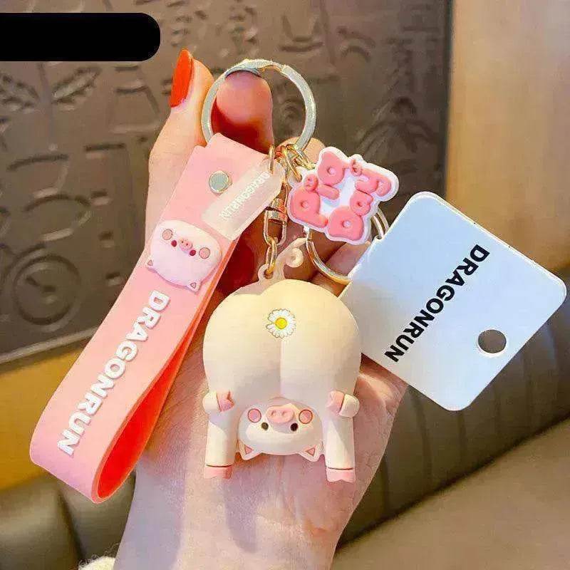Cute Original Pig Chrysanthemum Keychain Trend Keychain - EX-STOCK Canada