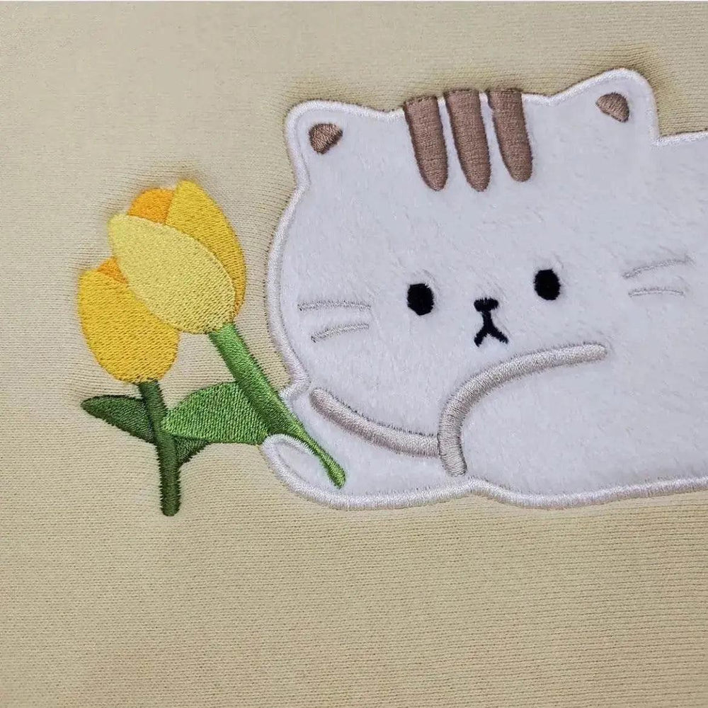 Bolsa de almacenamiento para portátil y tablet de gatito tulipán lindo - EX-STOCK Canada