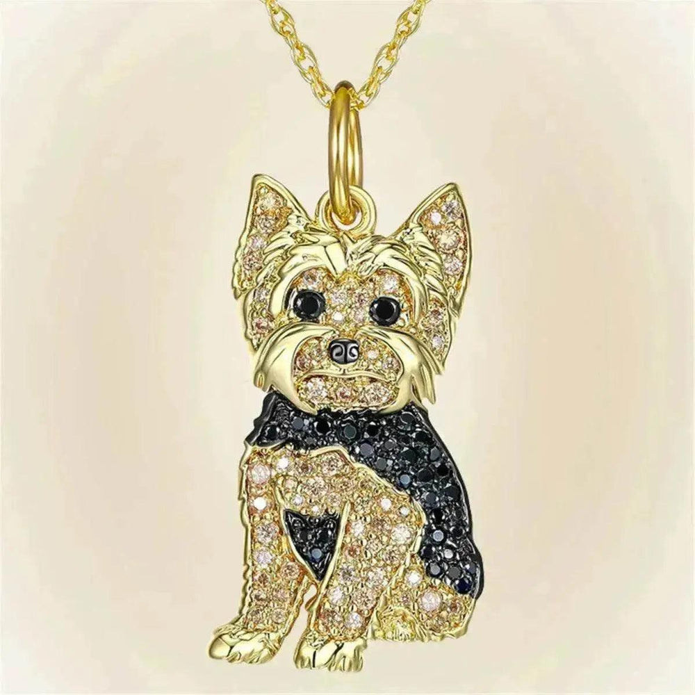Collar con Colgante de Perro Yorkshire Lindo de Fundición a Presión de Aleación de Zinc - EX-STOCK Canada