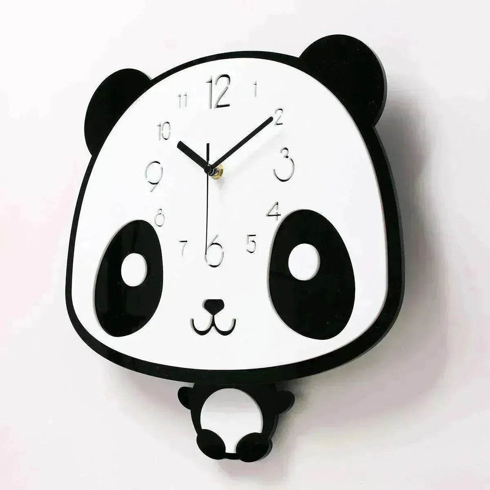 Cute swinging panda wall clock - EX-STOCK Canada