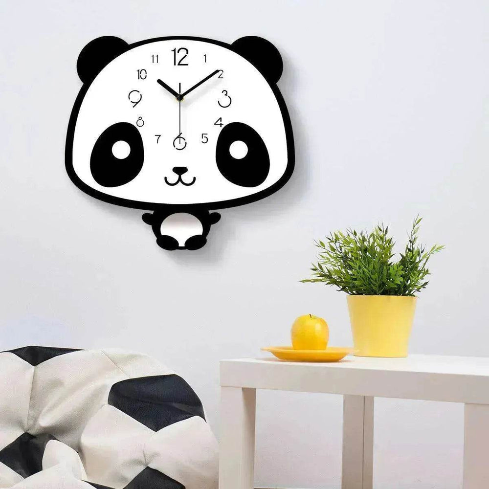 Cute swinging panda wall clock - EX-STOCK Canada