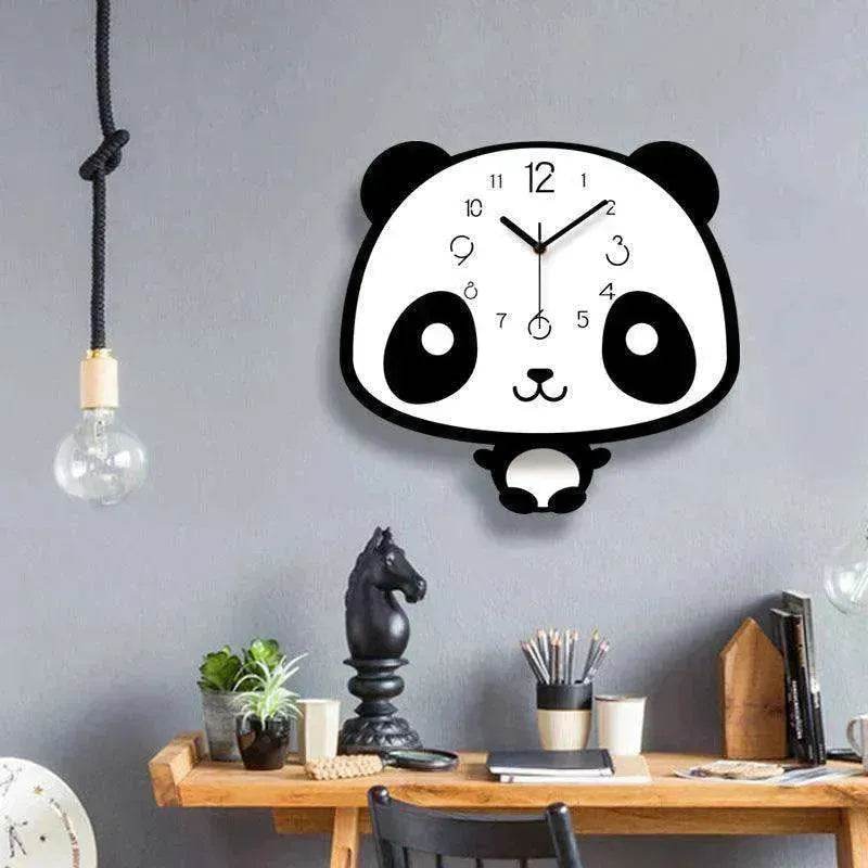 Cute swinging panda wall clock - EX-STOCK Canada