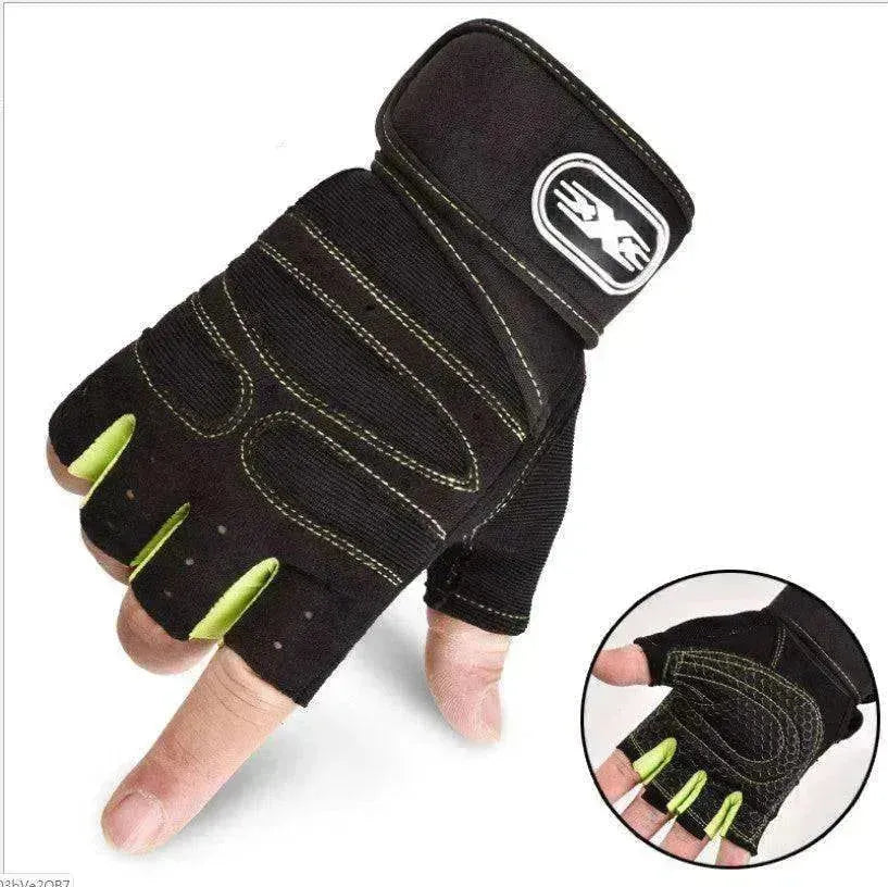 Guantes de ciclismo de medio dedo, transpirables y elásticos para gimnasio - EX-STOCK CANADA