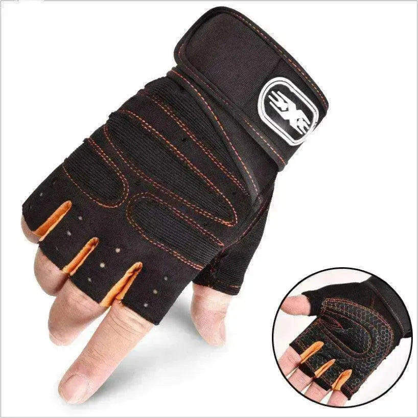 Guantes de ciclismo de medio dedo, transpirables y elásticos para gimnasio - EX-STOCK CANADA