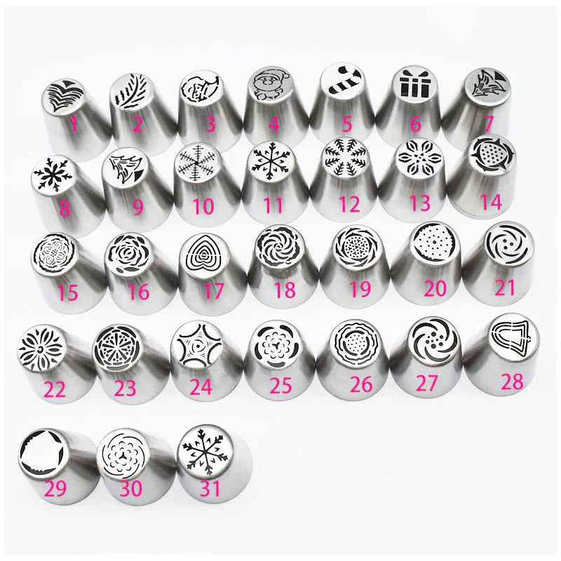 DIY Series Stainless Steel Christmas Decorating Mouth 30 Variety of Cakes Decoration Tools EX-STOCK Canada
