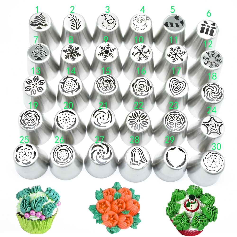DIY Series Stainless Steel Christmas Decorating Mouth 30 Variety of Cakes Decoration Tools EX-STOCK Canada