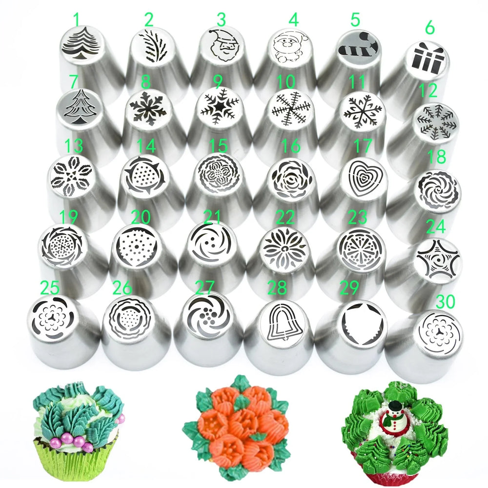 DIY Series Stainless Steel Christmas Decorating Mouth 30 Variety of Cakes Decoration Tools EX-STOCK Canada