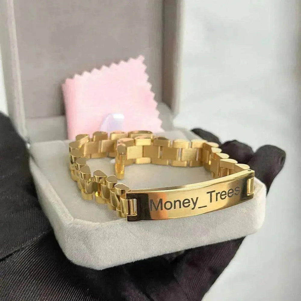 Ensemble Collier et Bracelet avec Pendentif Lettre Gravée sur Plaque en Acier Inoxydable DIY - EX-STOCK Canada