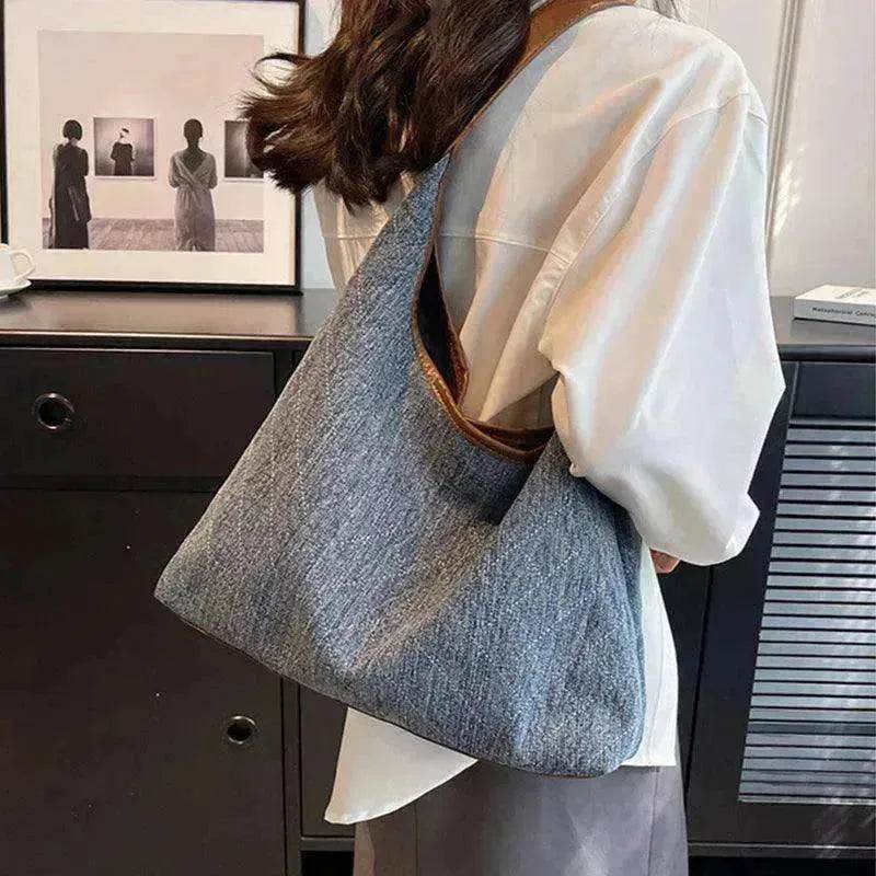 Denim Bucket Bag: Women's Large Tote - EX-STOCK Canada