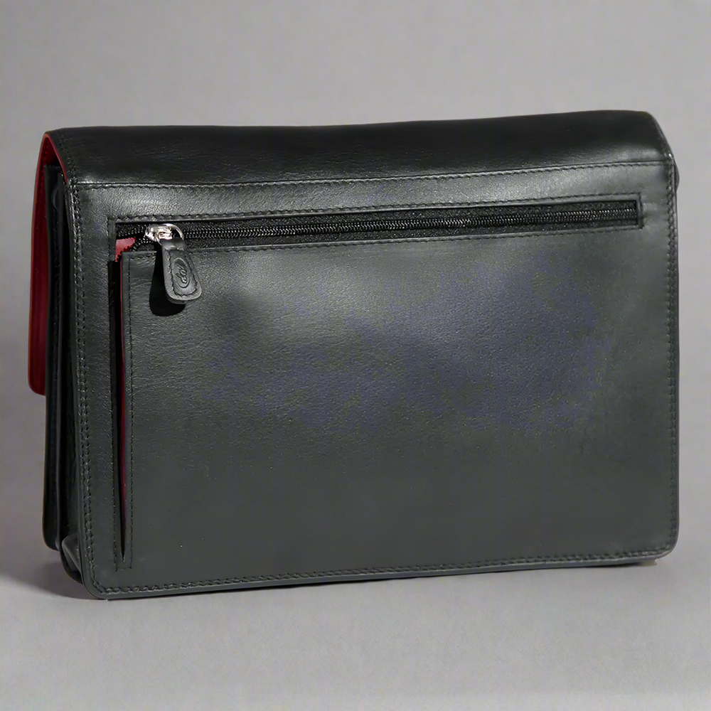 Borsa a tracolla in pelle tipo messenger Derek Alexander Half Flap OrganizerEX-STOCK Canada