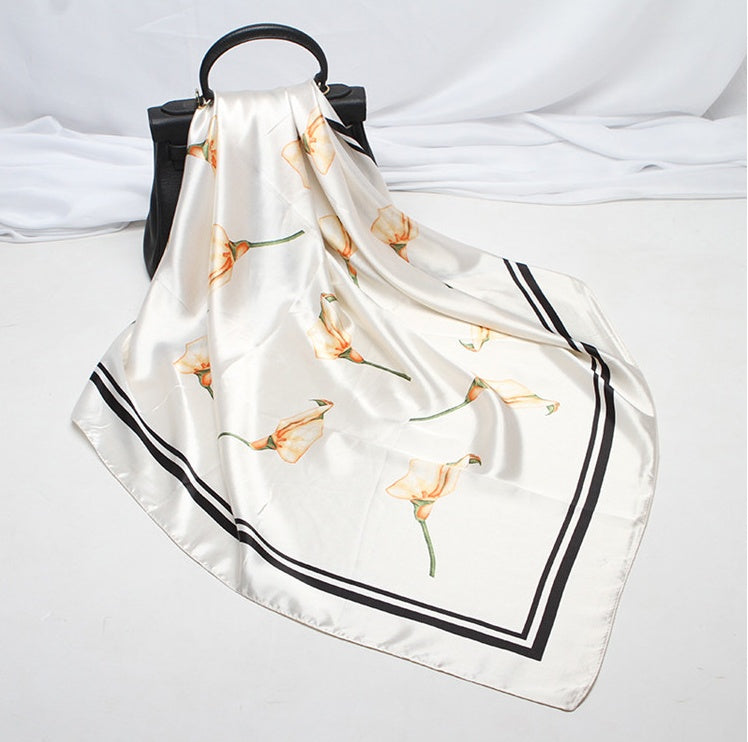 Digital Printed Square Silk Scarf EX-STOCK Canada