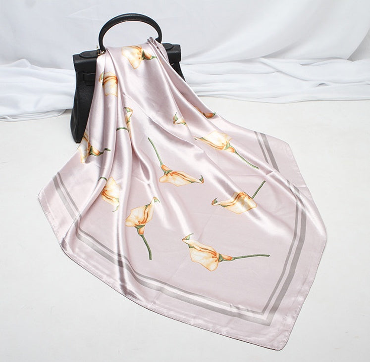 Digital Printed Square Silk Scarf EX-STOCK Canada