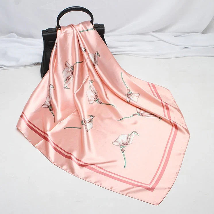 Digital Printed Square Silk Scarf EX-STOCK Canada
