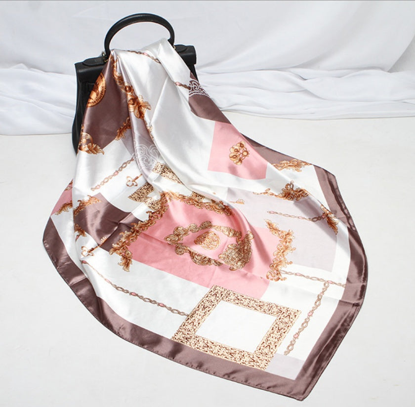 Digital Printed Square Silk Scarf EX-STOCK Canada