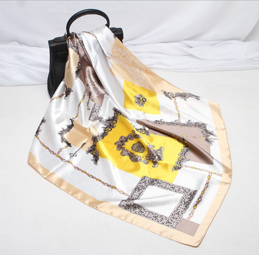 Digital Printed Square Silk Scarf EX-STOCK Canada