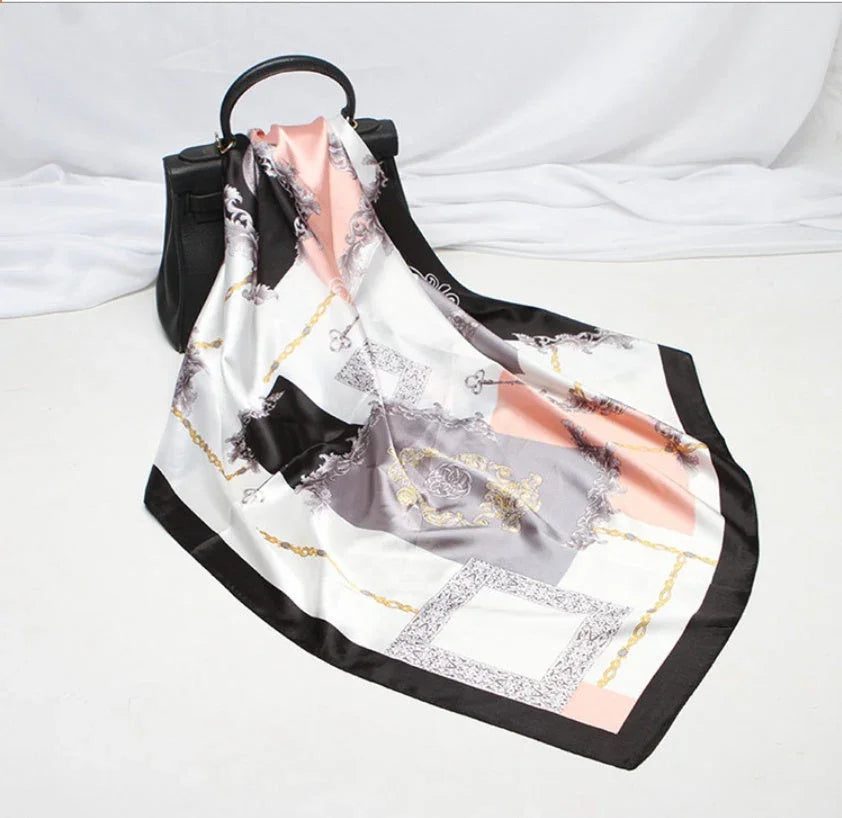 Digital Printed Square Silk Scarf EX-STOCK Canada