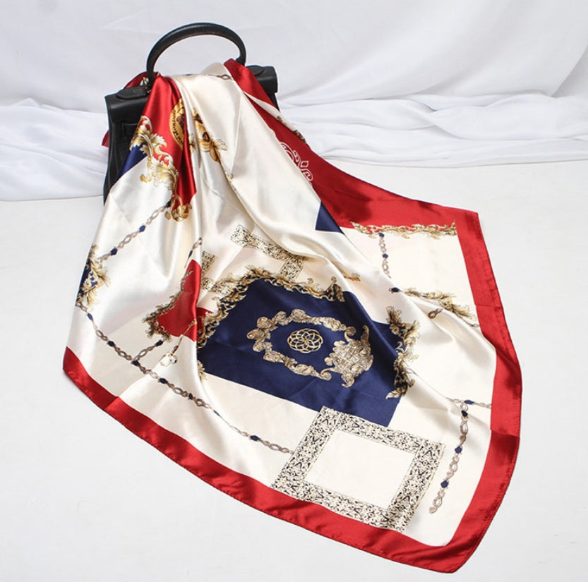 Digital Printed Square Silk Scarf EX-STOCK Canada