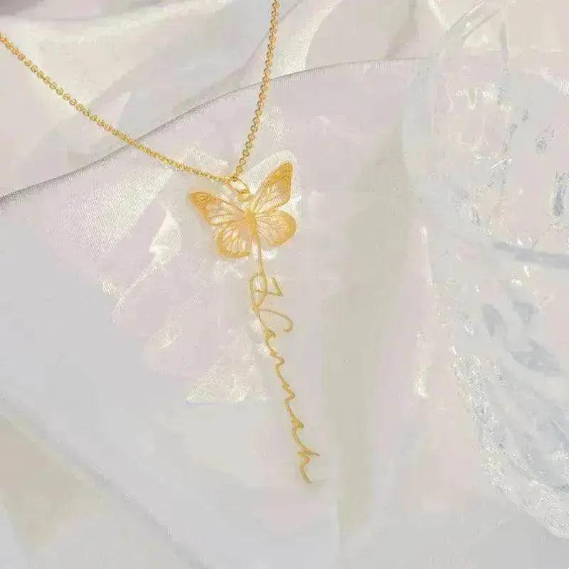 Collier Papillon Unique de Personnalité Nom Design Diy - EX-STOCK Canada