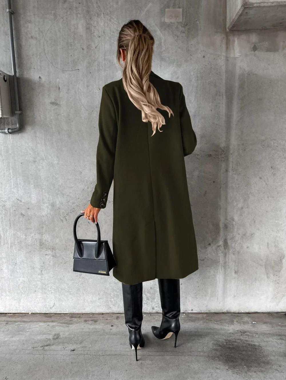 Double Breasted Lapel Coat Winter Fashion Solid Slim Long Jacket Long Sleeve Tops Womens Clothing EX-STOCK Canada