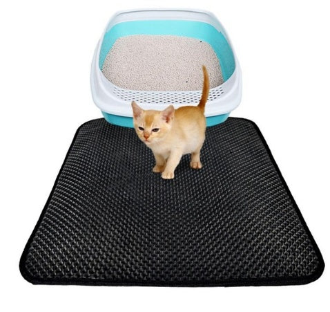 Double Layer Litter Cat Bed Pads Pet Cat Litter Mat Trapping Pets Litter Box Mat Pet Product Bed For Cats House Clean Mat EX-STOCK Canada