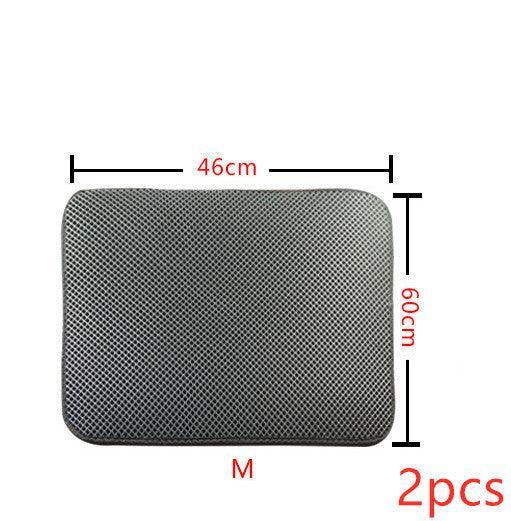 Double Layer Litter Cat Bed Pads Pet Cat Litter Mat Trapping Pets Litter Box Mat Pet Product Bed For Cats House Clean Mat EX-STOCK Canada