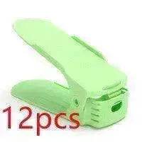 Double Stackable Shoes Shelf Storage Plastic Adjustable Shoes Rack Cabinets - EX-STOCK Canada