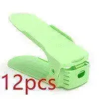 Double Stackable Shoes Shelf Storage Plastic Adjustable Shoes Rack Cabinets - EX-STOCK CANADA