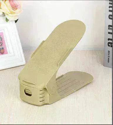 Double Stackable Shoes Shelf Storage Plastic Adjustable Shoes Rack Cabinets - EX-STOCK Canada