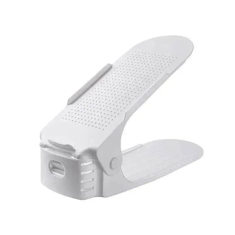 Double Stackable Shoes Shelf Storage Plastic Adjustable Shoes Rack Cabinets - EX-STOCK Canada