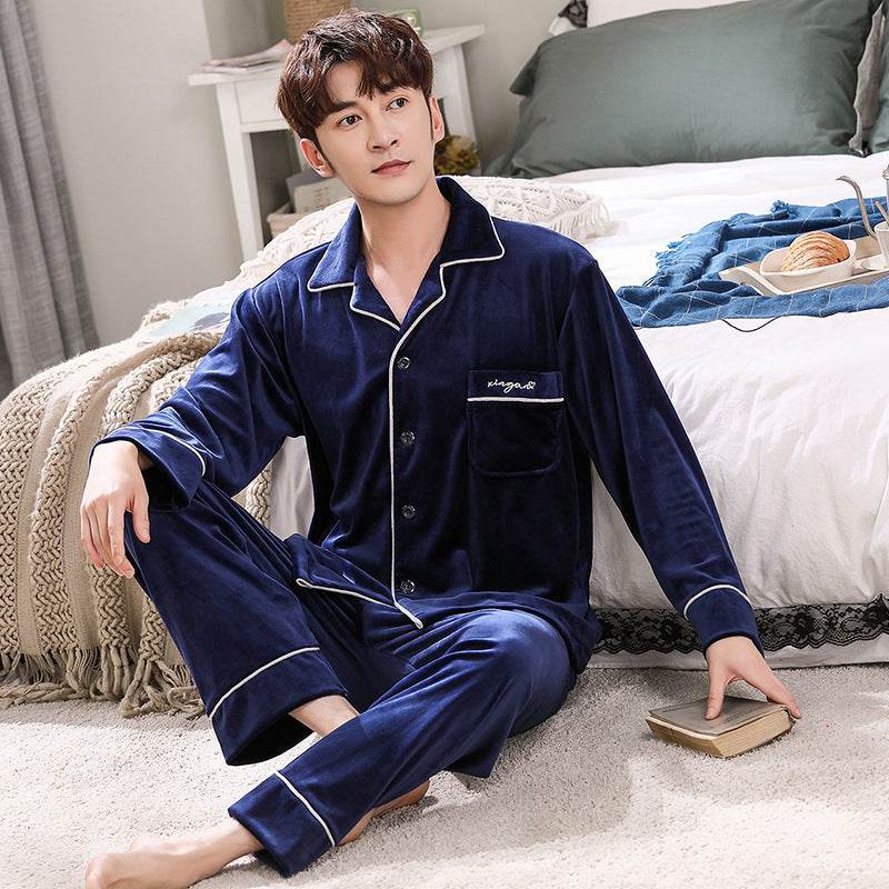 Double-sided island velvet couple pajamas EX-STOCK CANADA