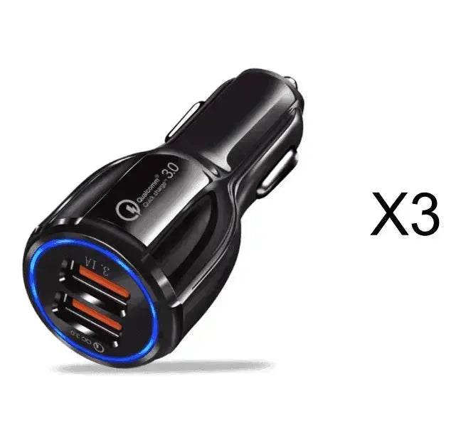 Dual USB Car Charger Qualcomm QC 3.0 Fast Charging Adapter - EX-STOCK Canada