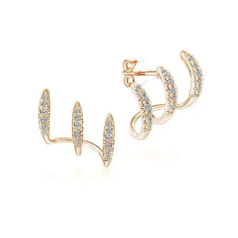 Ohrringe mit Diamanteinlagen, Vibrato-Kaltgefühl-Design - EX-STOCK CANADA