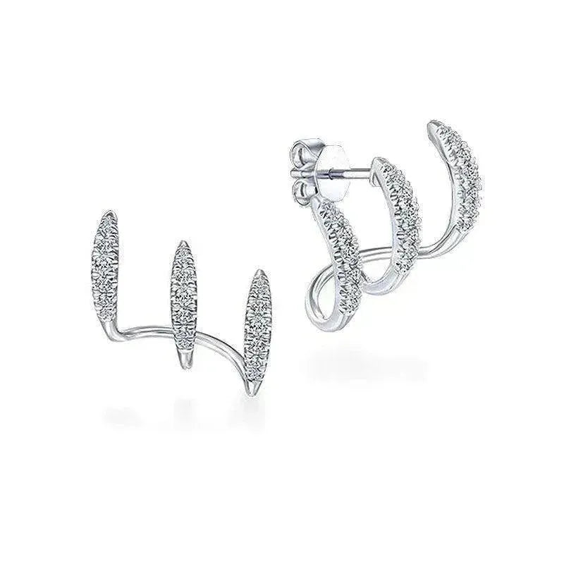 Ohrringe mit Diamanteinlagen, Vibrato-Kaltgefühl-Design - EX-STOCK CANADA