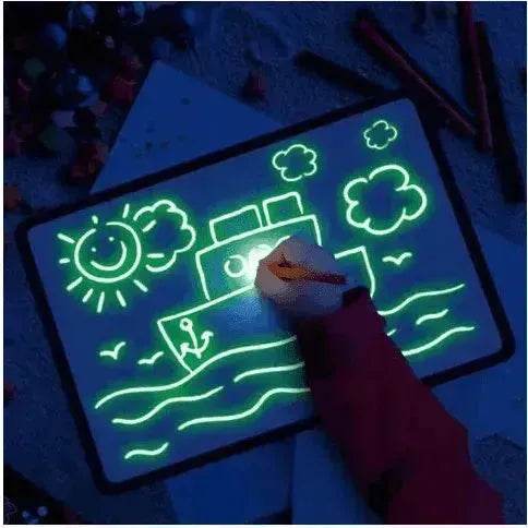 Educational Toy Drawing Pad 3D Magic 8 Light Effects Puzzle Board Sketchpad - EX-STOCK Canada