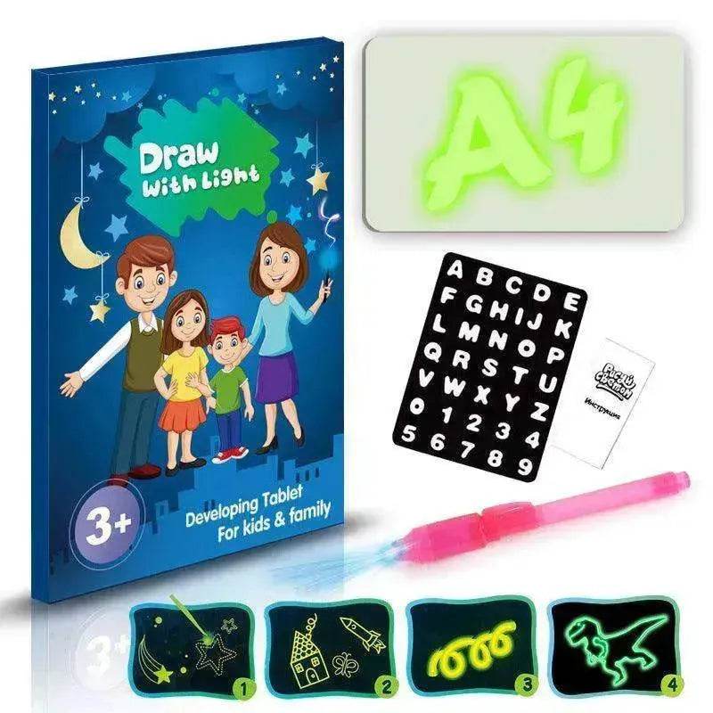 Educational Toy Drawing Pad 3D Magic 8 Light Effects Puzzle Board Sketchpad - EX-STOCK Canada