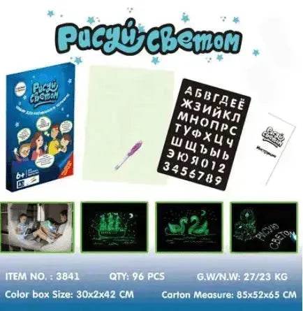 Educational Toy Drawing Pad 3D Magic 8 Light Effects Puzzle Board Sketchpad - EX-STOCK Canada