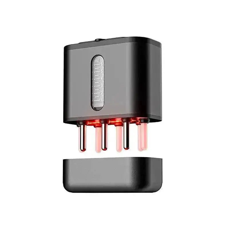 Electric Scalp Massager Cow Horn Massage Comb Red Light Oil Applicator Promote Hair Growth Portable Hair Guid Comb - EX-STOCK Canada