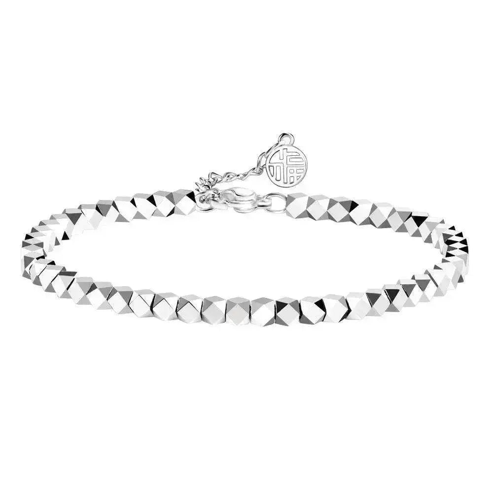 Elegant Light Luxury Silver-plated Broken Silver Blessing Card Bracelet - EX-STOCK Canada