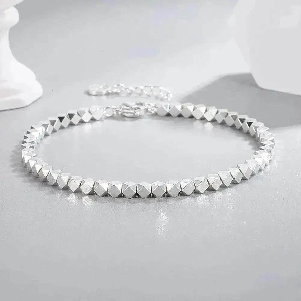 Elegant Light Luxury Silver-plated Broken Silver Blessing Card Bracelet - EX-STOCK Canada