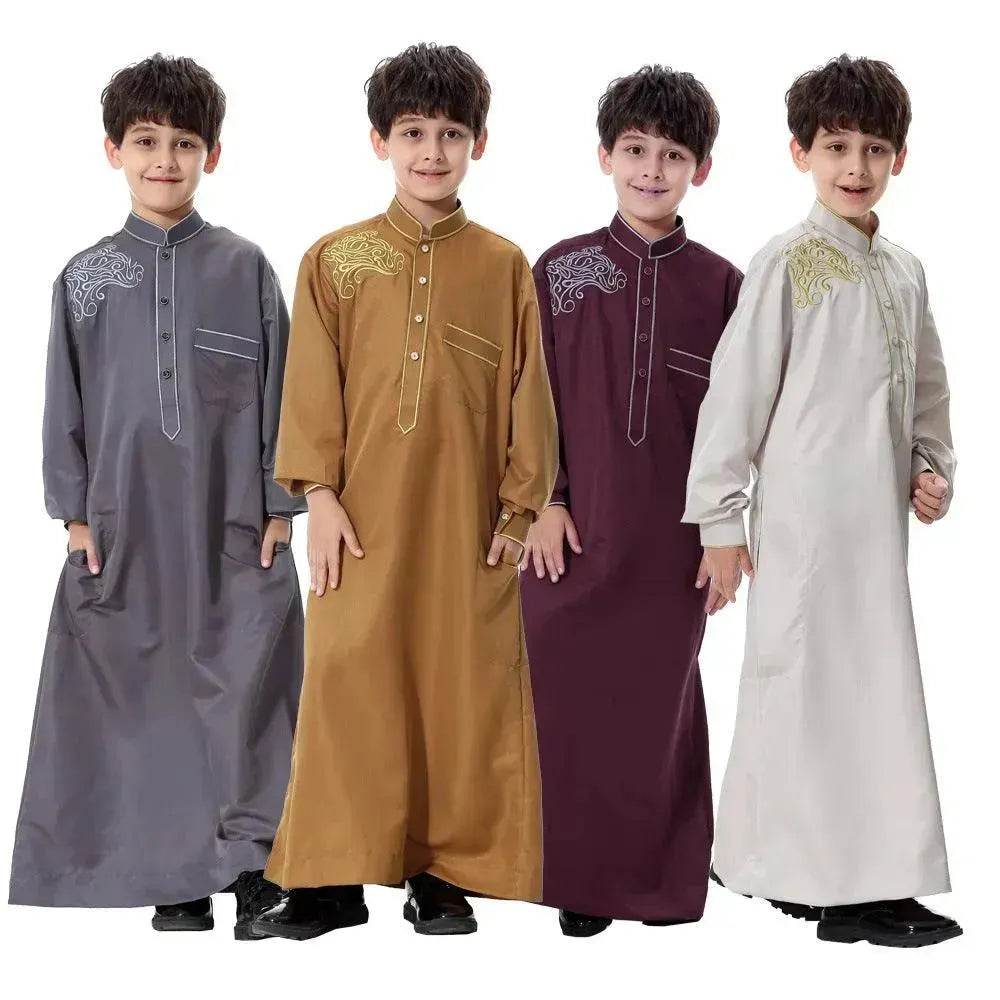 Elegante niño pequeño árabe Dubái Medio Oriente adolescente niño Jalabiya ArabBoy Kaftan Galabia - EX-STOCK Canada