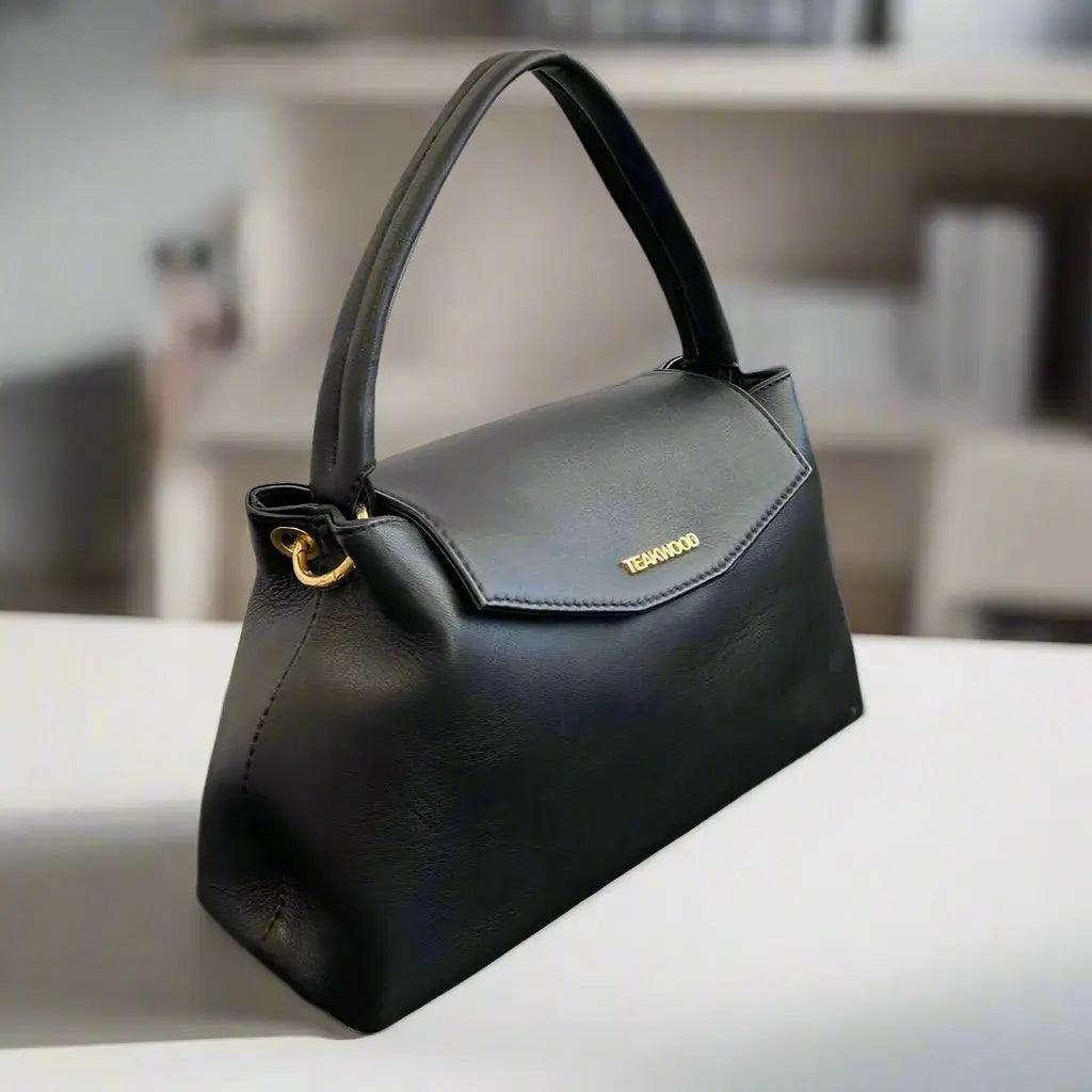 Elegante Schafsleder-Tasche mit KlappenhenkelEX-STOCK Canada