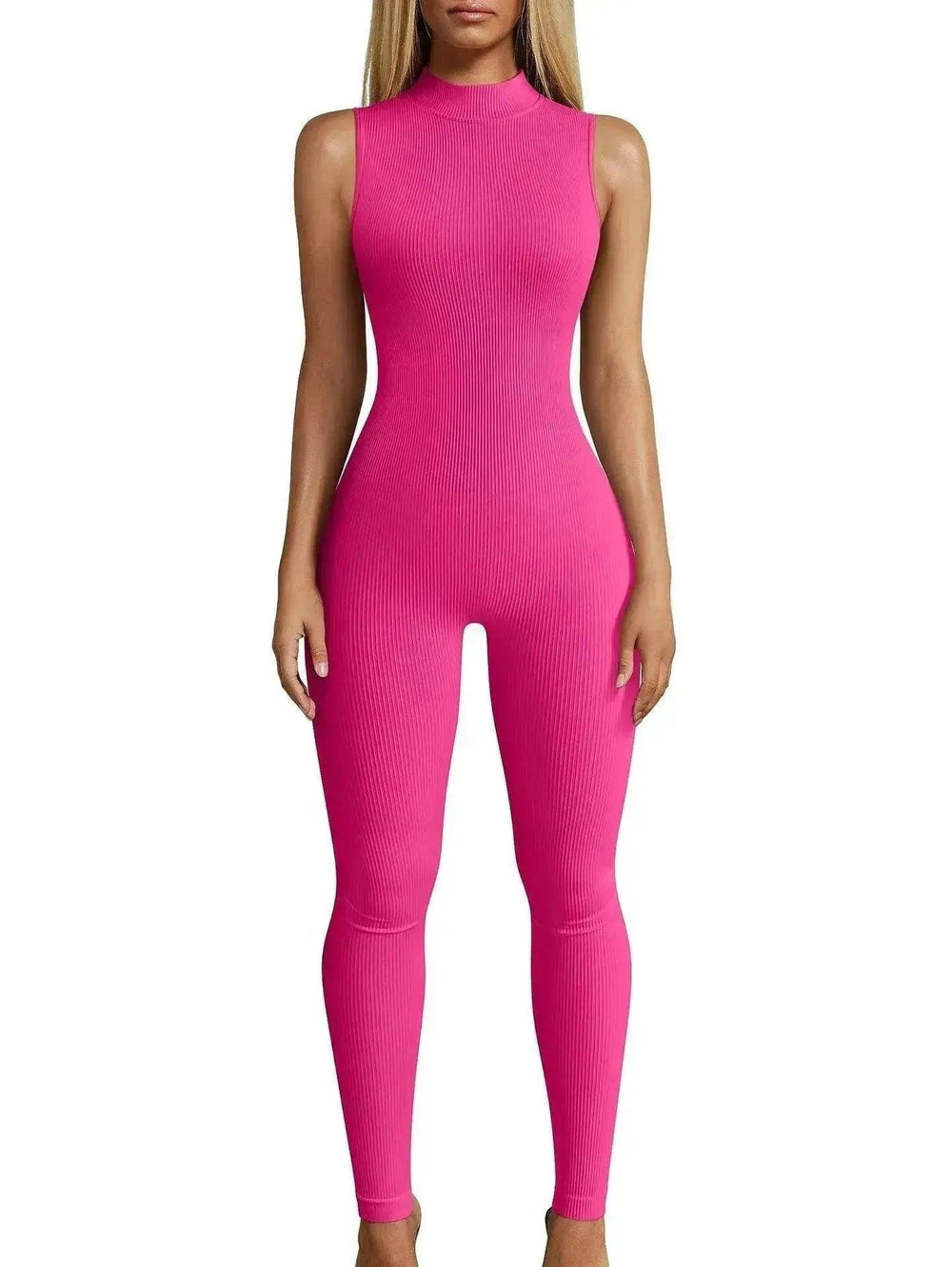 Europäischer und amerikanischer Stil Frauen Yoga Schlank Ripp Ärmeloser Sportoverall - EX-STOCK Canada