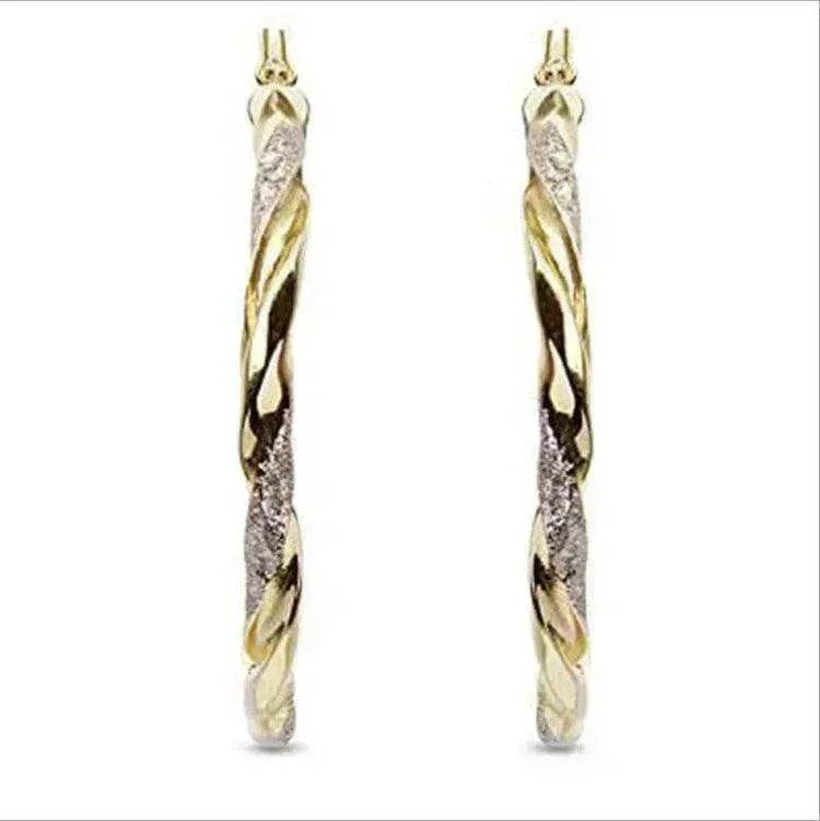 Exaggerated Simple Golden & Silver Colors Female Earrings - EX-STOCK Canada