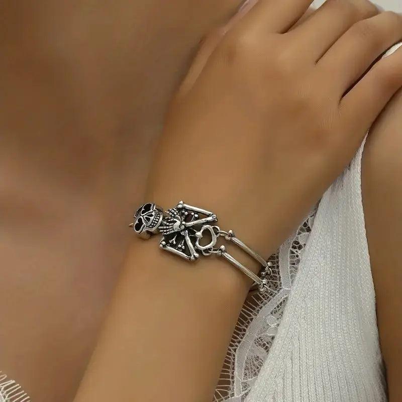 Bracelet humain à crâne exagéré Mode Halloween Bijoux pour la main - EX-STOCK Canada