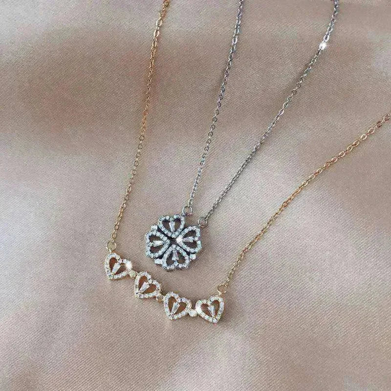 Collar de mujer con trébol de cuatro hojas deformable desmontable de estilo explosivo - EX-STOCK CANADA